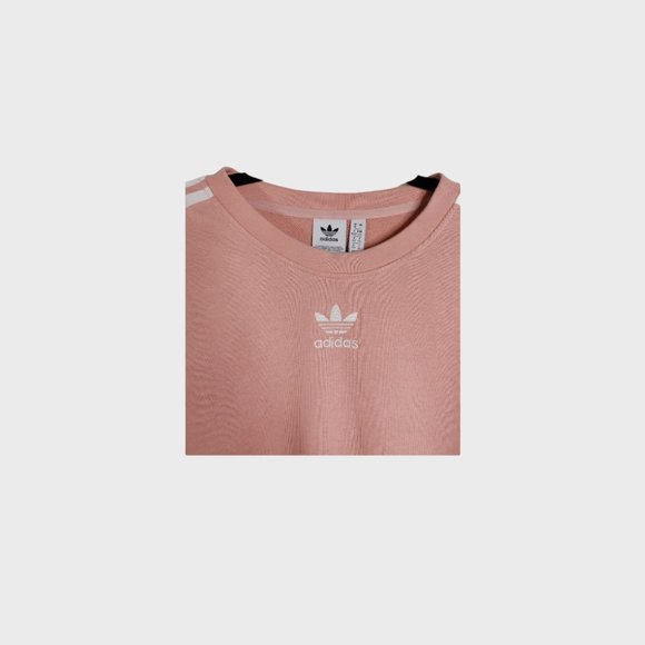 Adidas Sz L Sweatshirt Bellista 3 Stripes L/S Pink - Picture 3 of 5